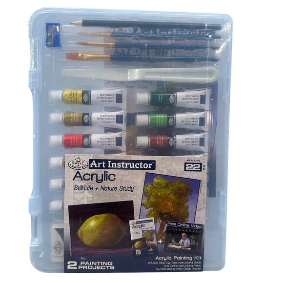 Royal Langnickel Art Instructor Acrylic Painting Kit 22pc Still Life Nature Stud - Picture 1 of 14